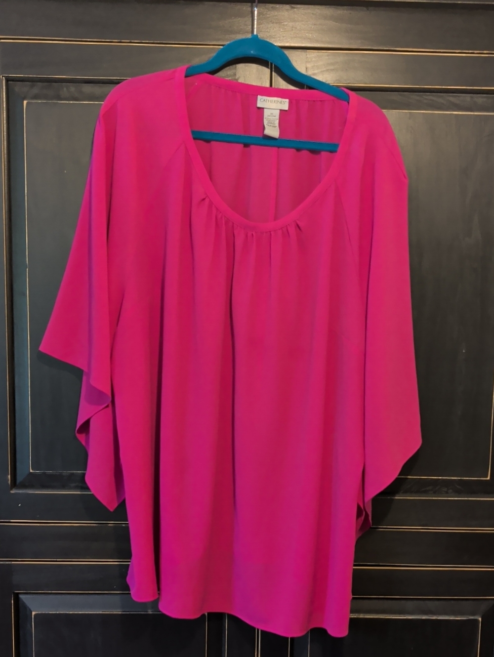 Catherine Malandrino Fuchsia Scoop Neck Blouse